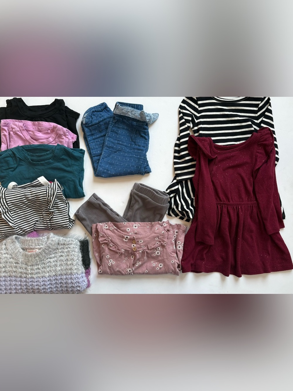 Cat & Jack 18Month BUNDLE dress, long sleeve shirts, onesie